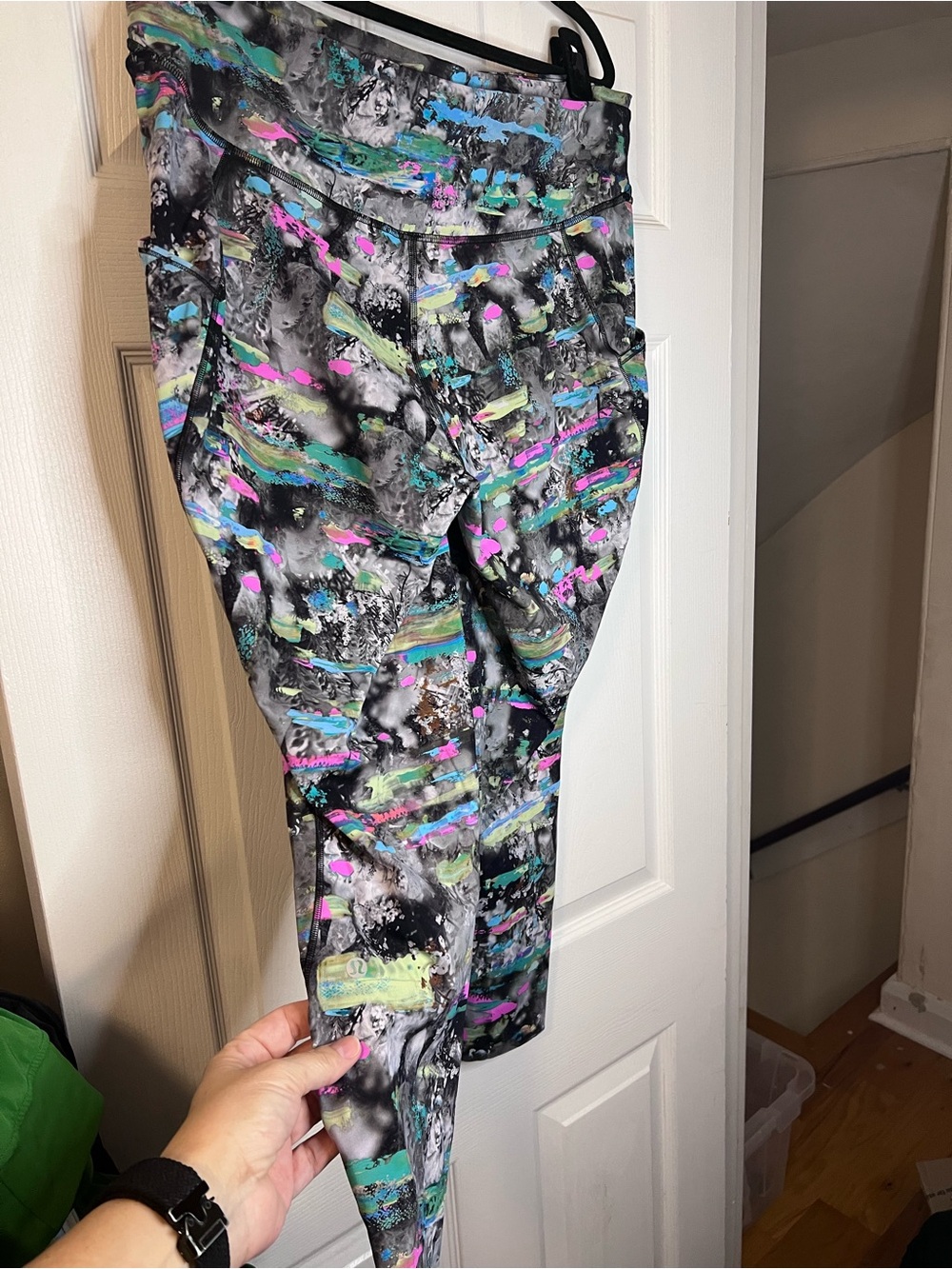 #980 Lululemon Fast and Free HR Tight 25” Paint Drift Multi Size 16 NWOT - Picture 7 of 8